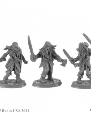 Reaper Bones Usa Reaper Legends: Zombie Pirates     Plastic Miniatures