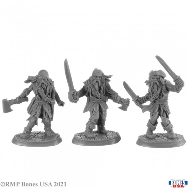 Reaper Bones Usa Reaper Legends: Zombie Pirates Plastic Miniatures