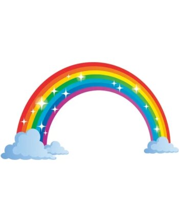 Rigtig Flot Fortryllende Magisk Regnbue Wallsticker  40x73cm