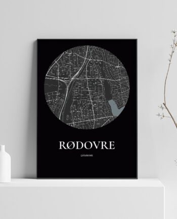 Rødovre Plakaten Rundt Kort Sort 70 100 Cm  B1