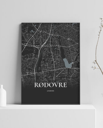 Rødovre Plakaten Fuldt Kort Sort 70 100 Cm  B1