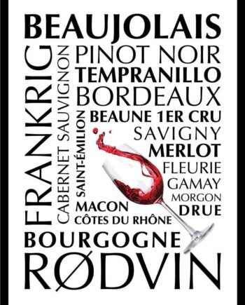 Rødvin Plakat Frankrig