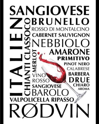 Rødvin Plakat Italien