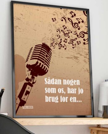 Sådan Nogen Som Os Poul Krebs-plakat Med Mikrofon-effekt 21   29    A4  Kr  199 -