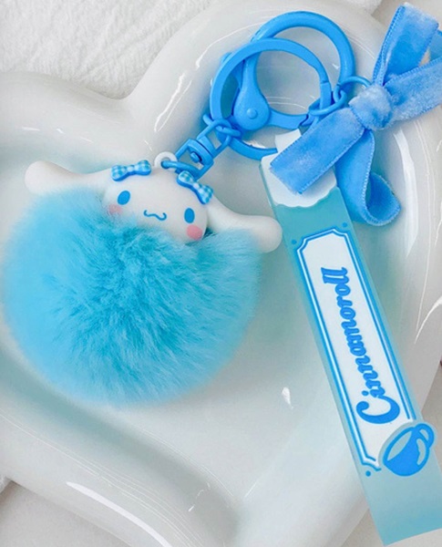 Sanrio Cinnamoroll Pom-pom Keychain     195 184 Glering