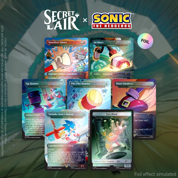 Secret Lair Drop Series 2025 : The Sonic Superdrop: Secret Lair Sonic: Turbo Gear Foil
