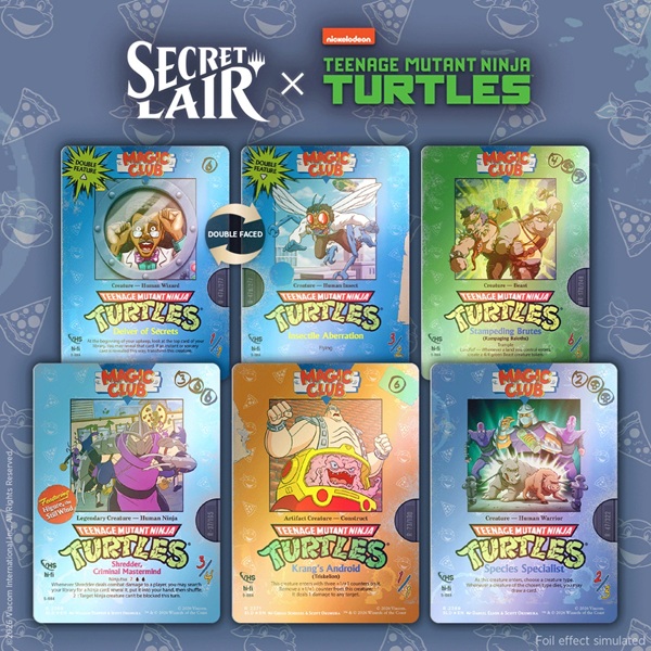Secret Lair Drop Series 2026 : Totally Tubulair Superdrop: Secret Lair Teenage Mutant Ninja Turtles: Vhs Villains Foil