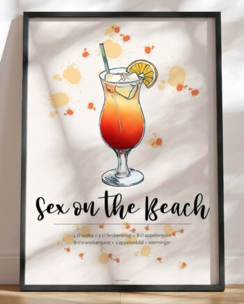 Sex On The Beach Opskrift Plakat