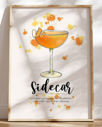 Sidecar Opskrift Plakat