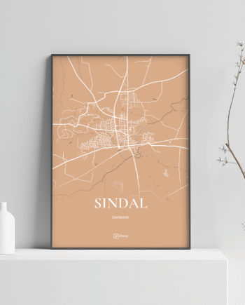 Sindal Plakaten Fuldt Kort Guld 70 100 Cm  B1