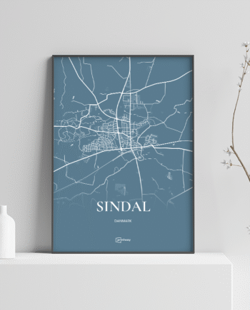 Sindal Plakaten Fuldt Kort Havblå 70 100 Cm  B1