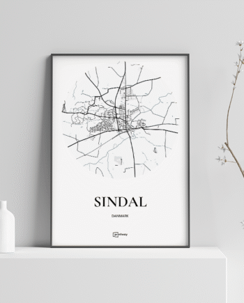 Sindal Plakaten Rundt Kort Hvid 50 70 Cm  B2