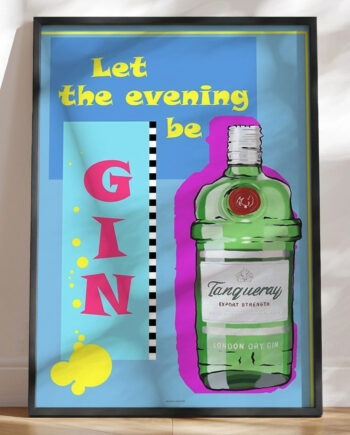 Sjov Gin Plakat   Kraftige Farver