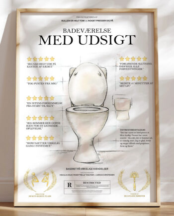 Sjov Plakat Til Badeværelset Filmplakat Med Masser Af Toilethumor