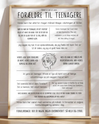 Sjov Plakat Til Forældre Til Teenagere