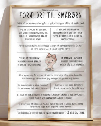 Sjov Plakat Til Småbørnsforældre