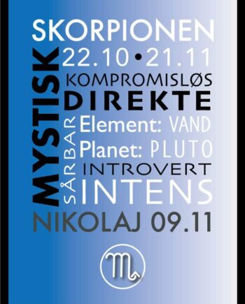 Skorpionen Stjernetegn Med Tekst Plakat