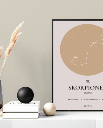 Skorpionen Stjernetegn Plakat Guld 60 84 Cm  A1
