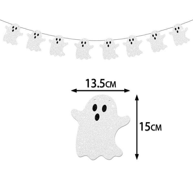 Skræmmende Og    Hyggelig Halloween Pynt  Hvide Spøgelser