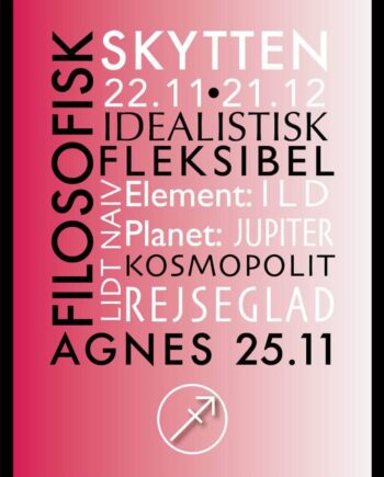 Skytten Stjernetegn Med Tekst Plakat