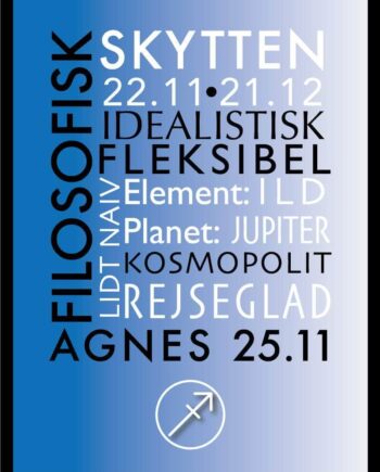 Skytten Stjernetegn Med Tekst Plakat