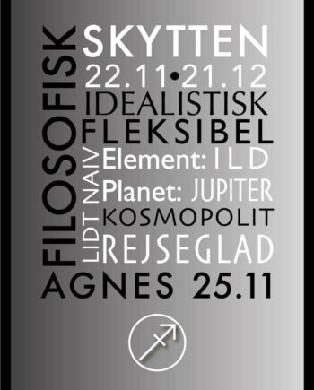 Skytten Stjernetegn Med Tekst Plakat