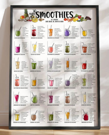 Smoothie Plakat 30 Smoothieopskrifter Til Dit Køkken