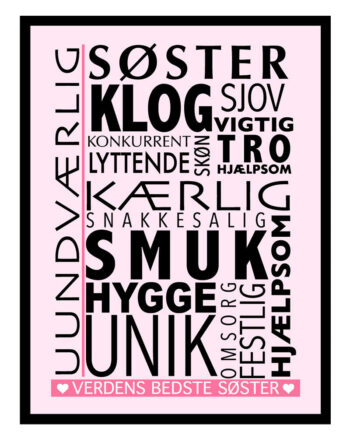 Søster Citat Plakat