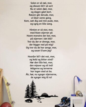 Solen Er Så Rød  Mor Wallsticker