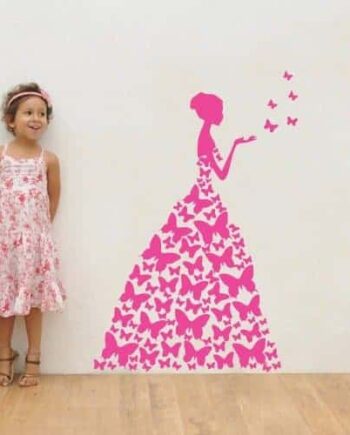 Sommerfugle Dame Wallsticker