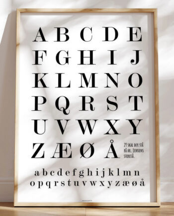 Sort Hvid Abc Plakat