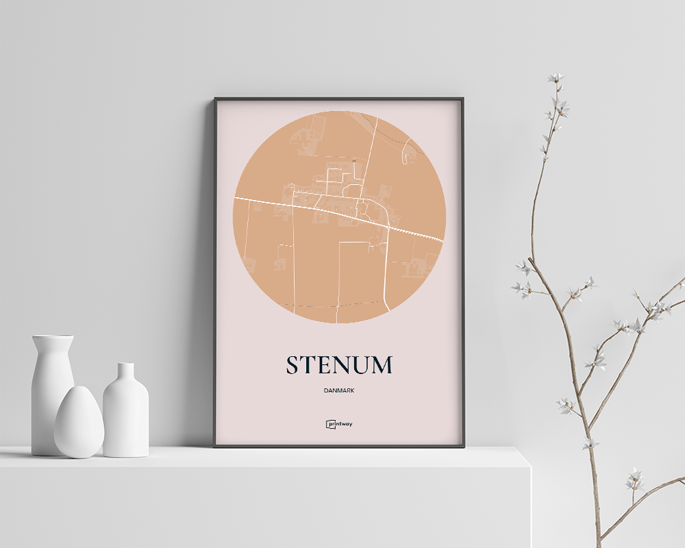 Stenum Plakaten Rundt Kort Guld 70 100 Cm  B1