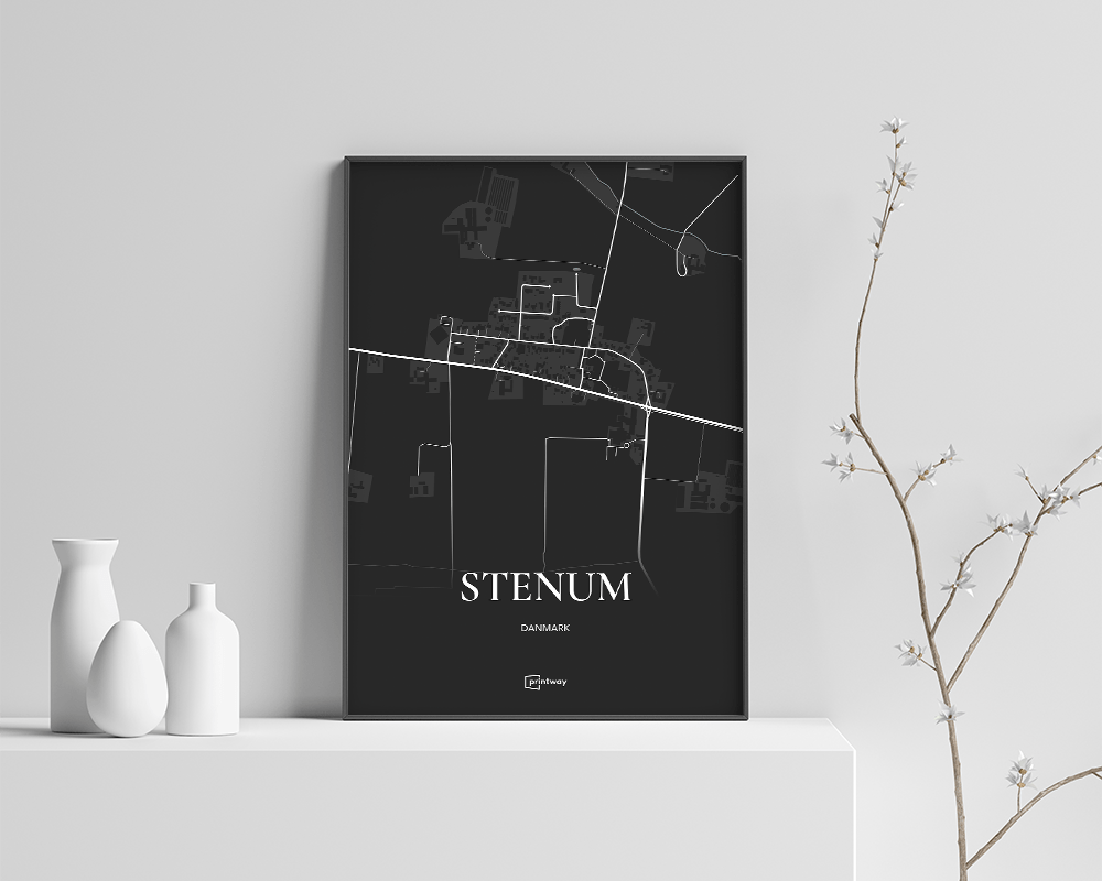 Stenum Plakaten Fuldt Kort Sort 70 100 Cm  B1
