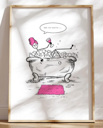 Stickwoman Plakat Badekar