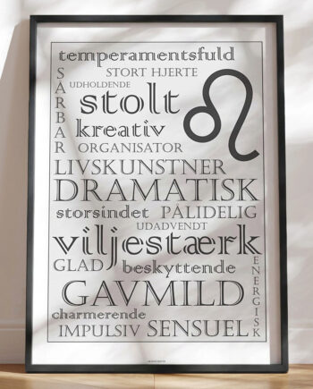 Stjernetegnplakat Løve Karaktertræk