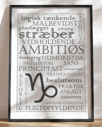 Stjernetegnplakat Stenbuk Karaktertræk