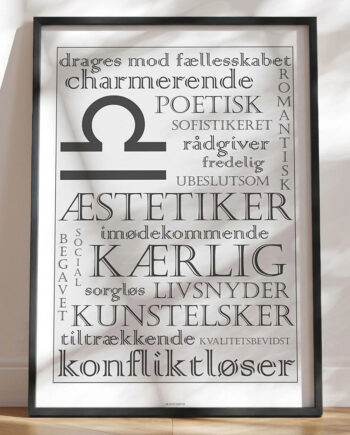 Stjernetegnplakat Vægt Karaktertræk