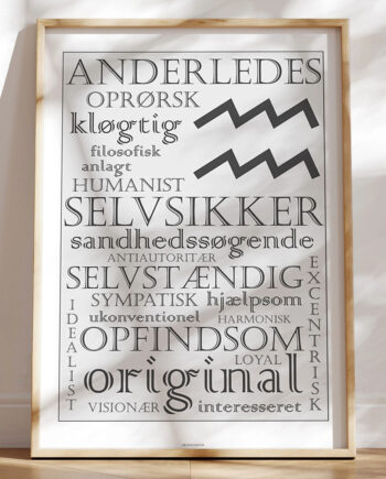 Stjernetegnplakat Vandmand Karaktertræk