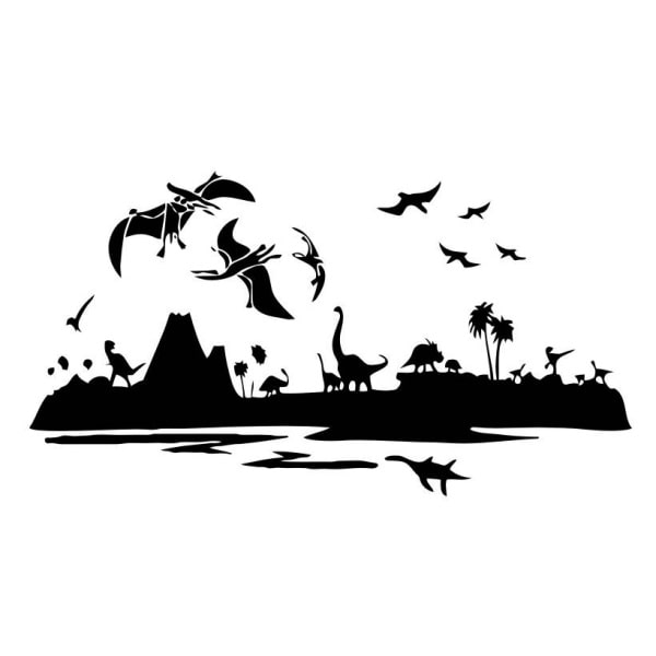 Stor Dinosaurus Wallsticker Fascinerende Dino Verden 75x138cm