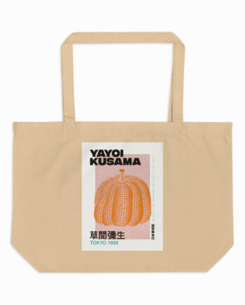 Stor Shopper   økologisk Bomuld  Yayoi Kusama  Pumpkin 01