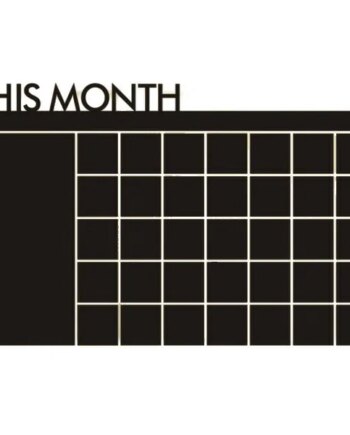 Stor Wallsticker Tavle Til Kridt    This Monthâ  Kalender 100x60cm