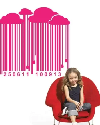 Stregkode Regn Med Egne Tal Wallsticker