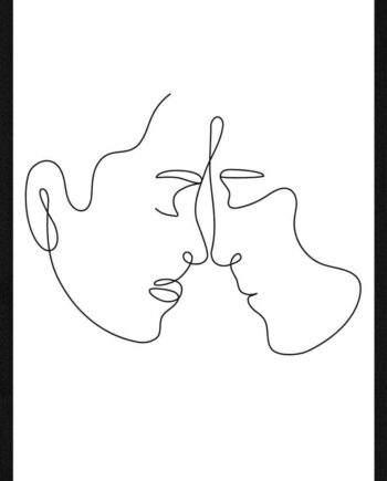 Stregtegning Ansigt Plakat