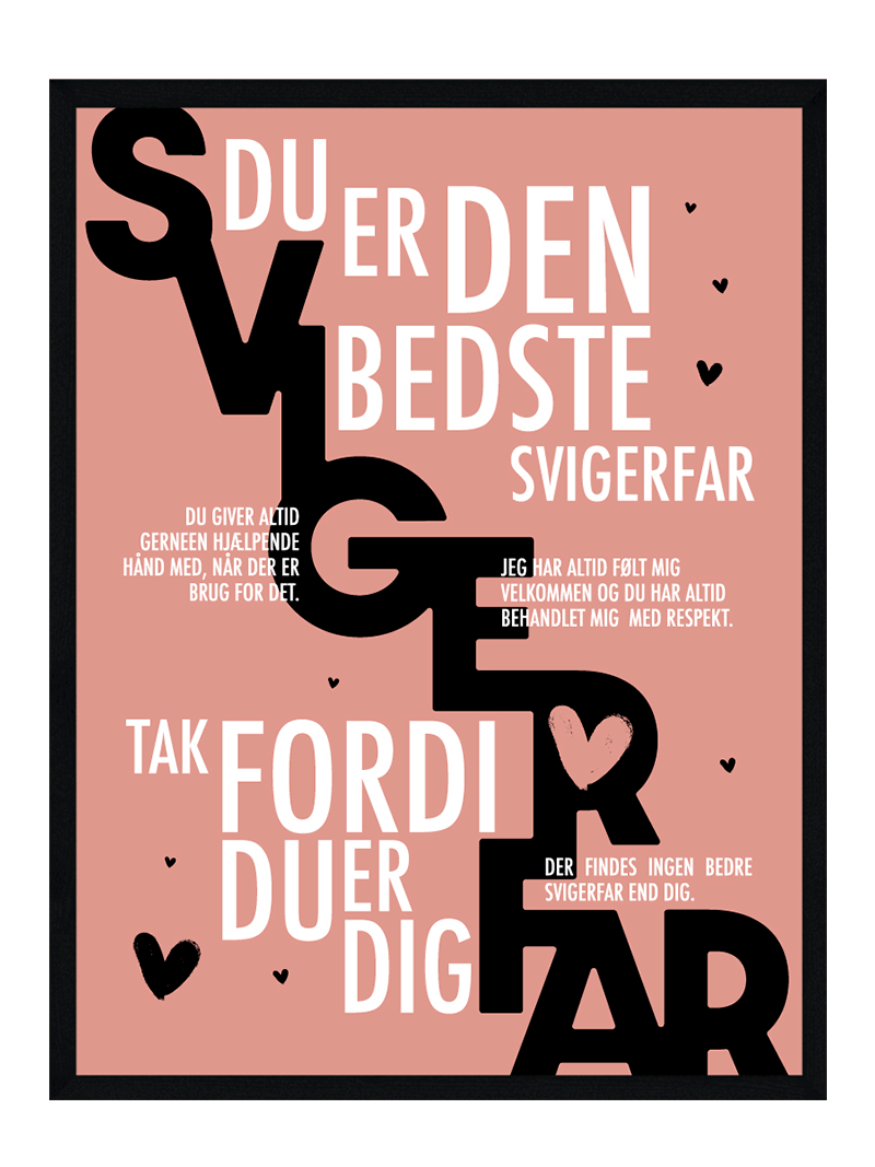 Svigerfar Plakat Personlig Plakat