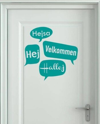 Talebobler Hej Wallsticker