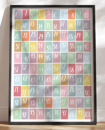 Talplakat  -100  Abc-farvematch  Til Pige