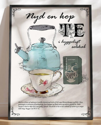 Te Plakat Hvid Te