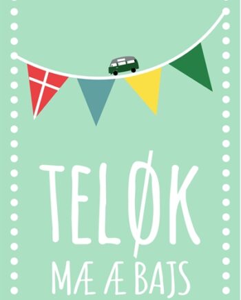 Teløk Mæ   Bajs  Knejt Stort Foldekort