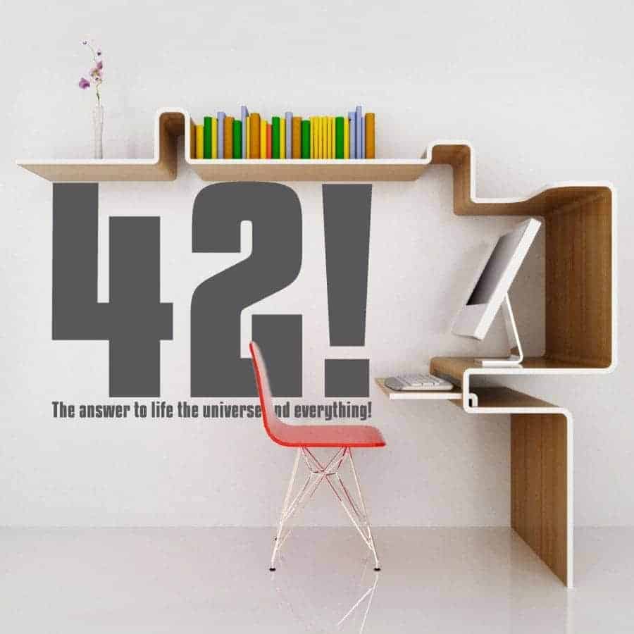 42 The Answer To Life Wallsticker