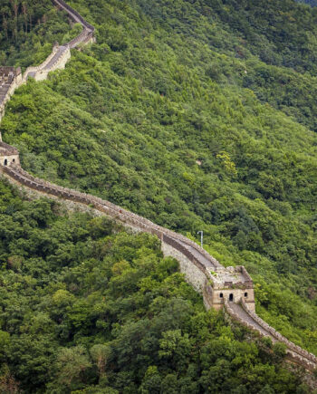 The Great Wall Of China Cutting Through The Landscape Af Rasmus Gundorff Sæderup